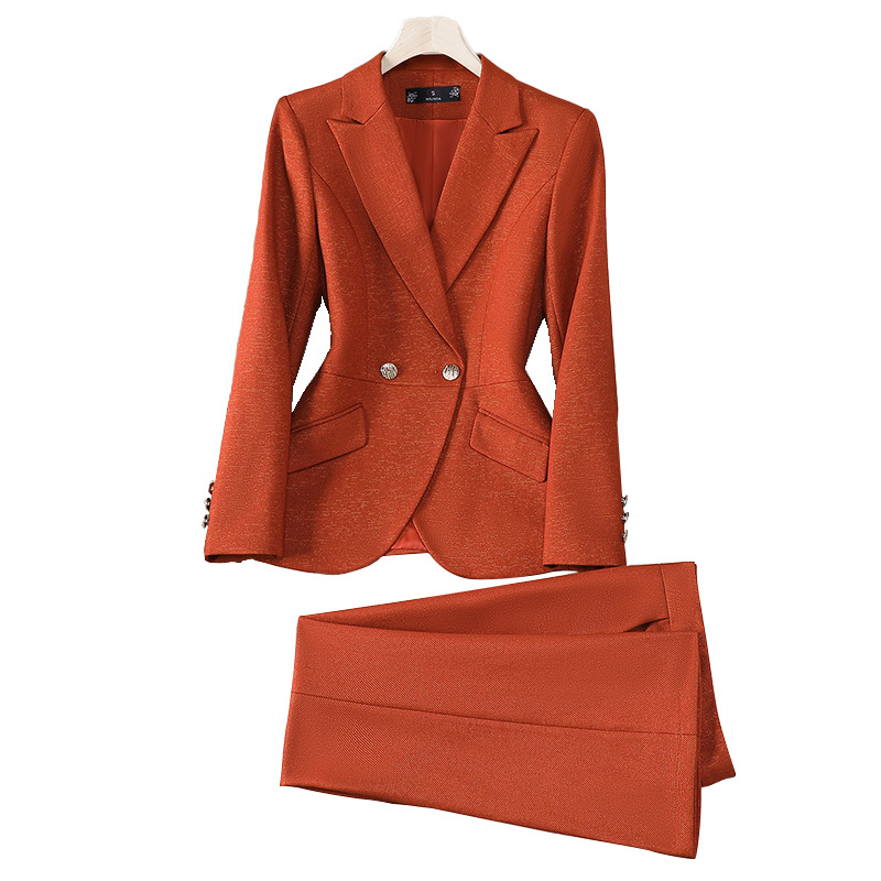 Women'S Red Formal Wear - Damski garnitur jesienno-zimowy, elegancki, dwuczęściowy zestaw,