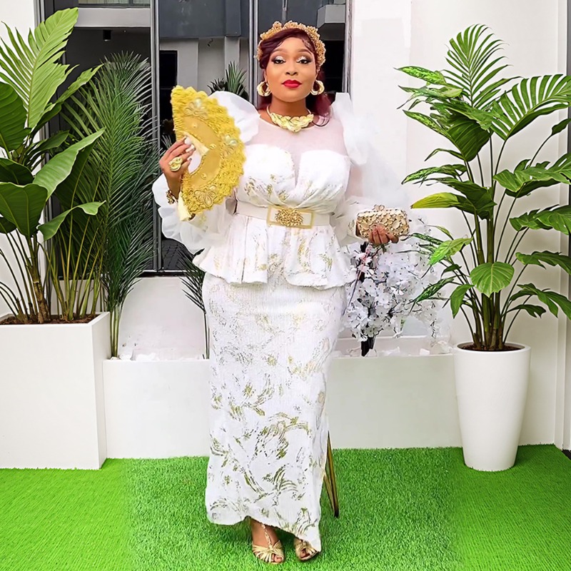 Evening Gown - Sukienka damska afrykańska na imprezę Dashiki