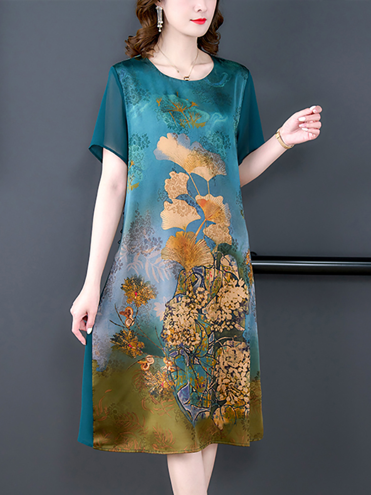 Women'S Red Formal Wear - 2024 czerwona jedwabne kwiatowe luksusowa suknia