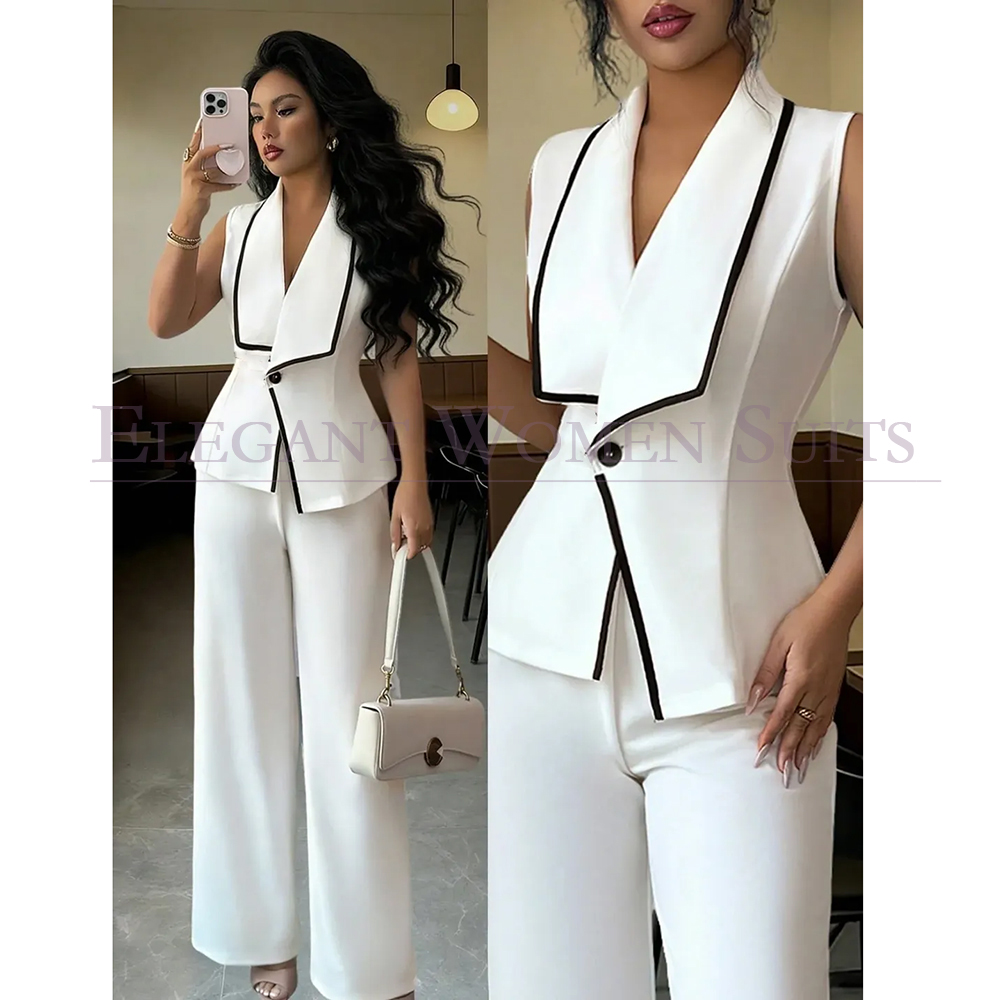 Womens Blazer - Damskie garnitury na jeden guzik, szyte