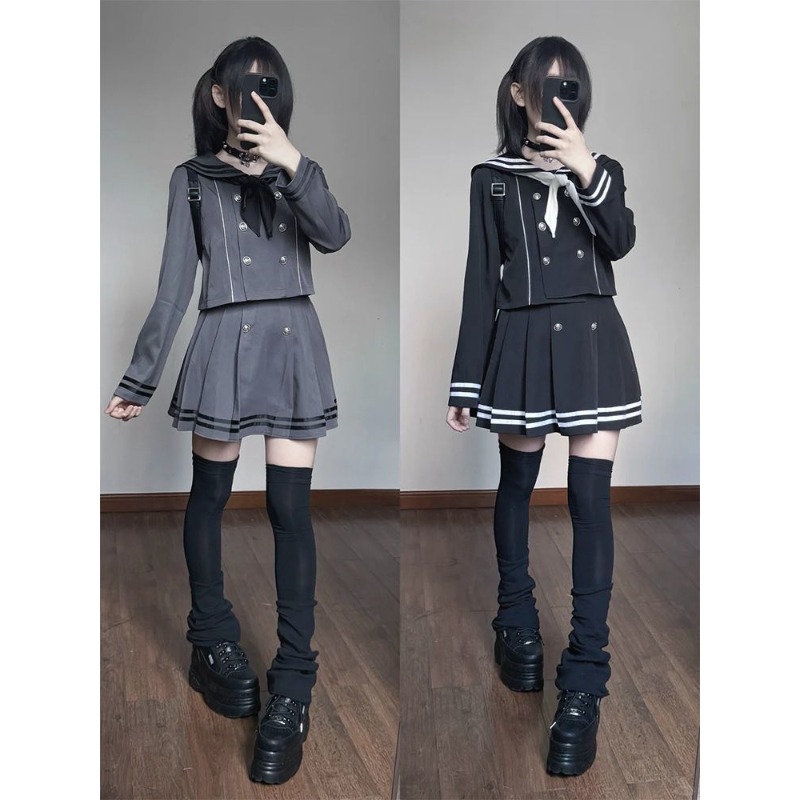 Formal Skirt - Japońska subkultura Retro Cosplay Kostium Mundurek