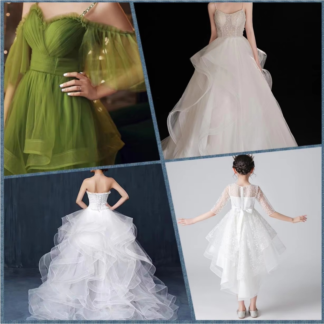 Różne kolory elastycznej siate – Wedding Dress recenzja i cena
