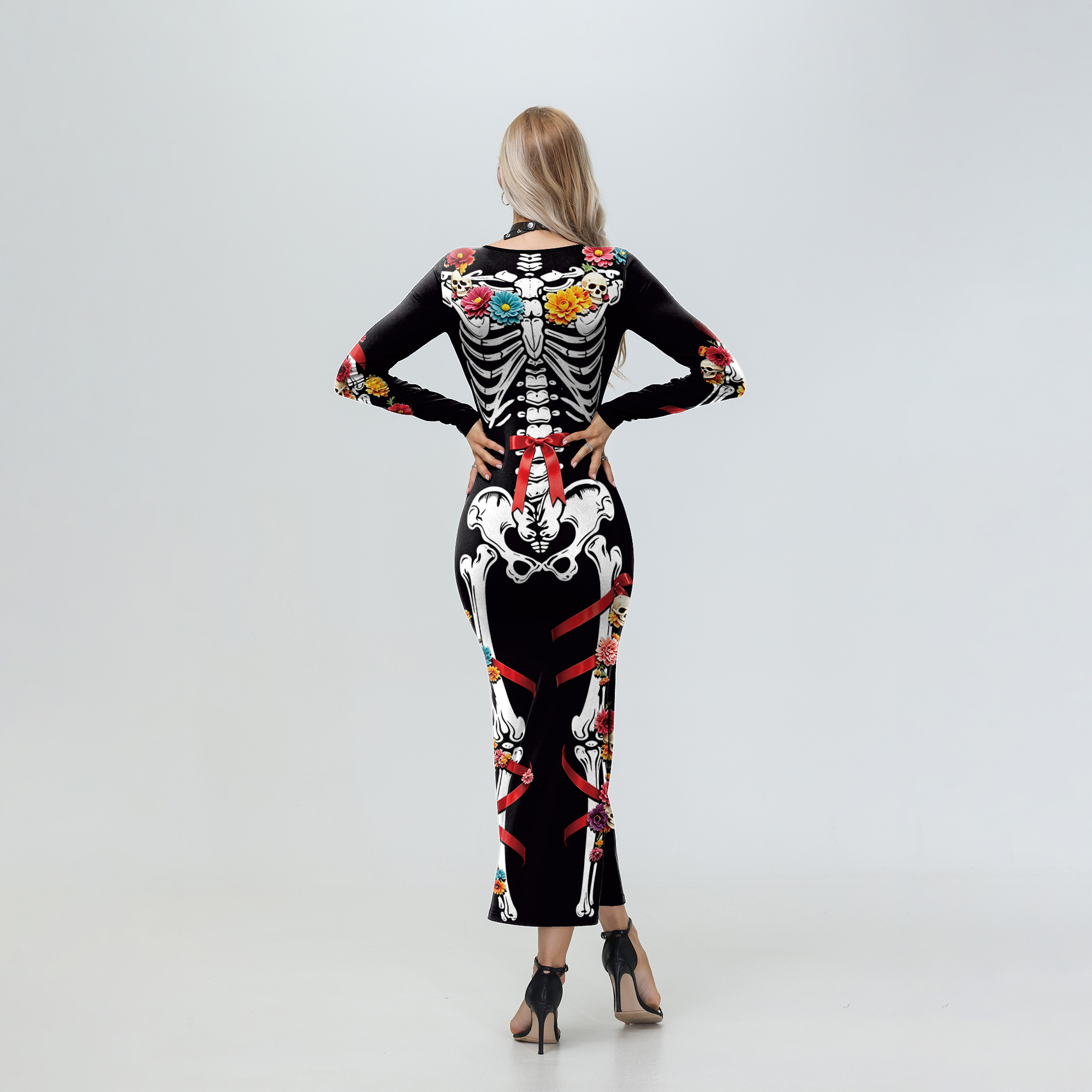 Halloweenowa sukienka midi z k – Women'S Red Formal Wear recenzja i cena