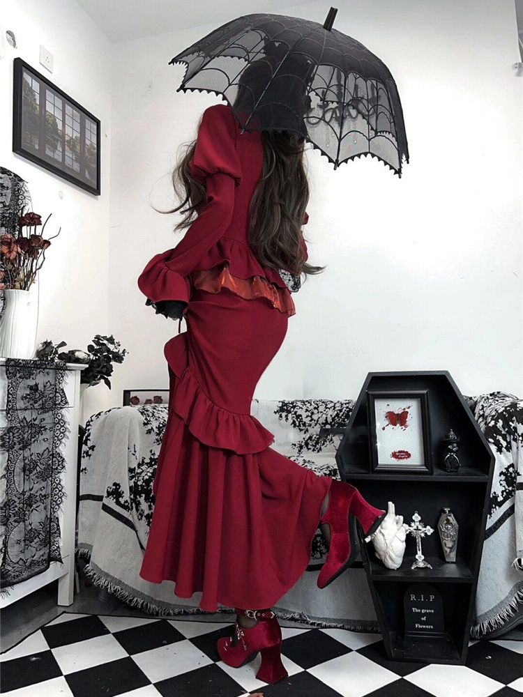 Wiosenna czerwona sukienka vin – Women'S Red Formal Wear recenzja i cena