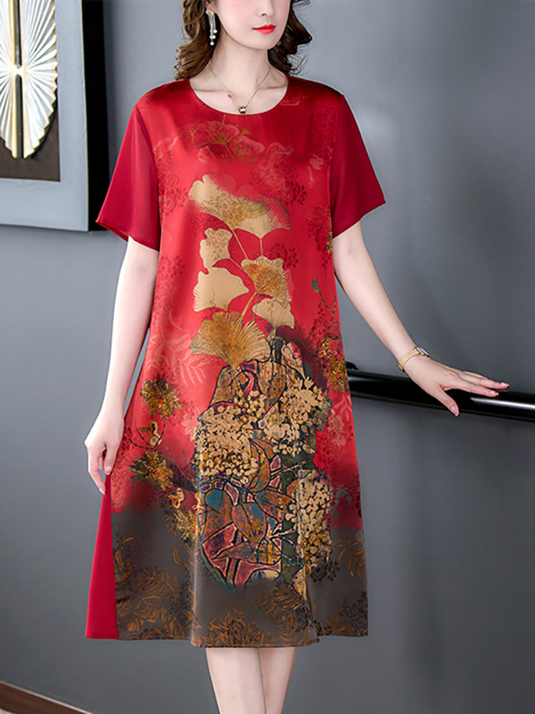 2024 czerwona jedwabne kwiatow – Women'S Red Formal Wear recenzja i cena